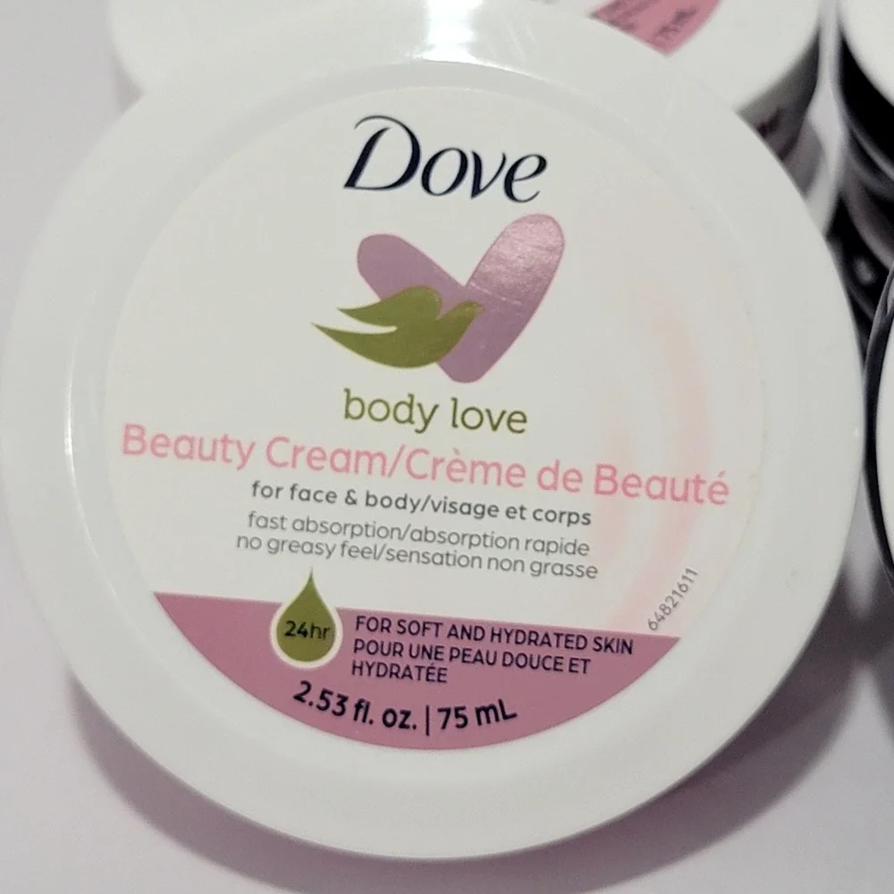 Dove‎ Body Love Cream Set 6 Tins Beauty Cream & Rich Nourishment 2.53oz Each